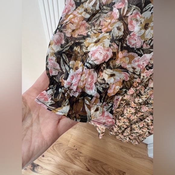 Bohme Black and Pink Floral Long Sleeve Dress - Picture 7 of 12